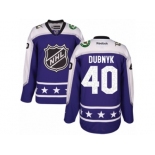 Women's Reebok Minnesota Wild #40 Devan Dubnyk Authentic Purple Central Division 2017 All-Star NHL Jersey