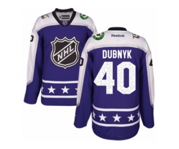 Women's Reebok Minnesota Wild #40 Devan Dubnyk Authentic Purple Central Division 2017 All-Star NHL Jersey