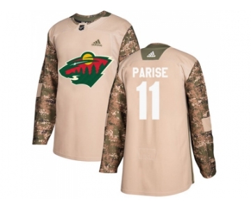 Youth Adidas Minnesota Wild #11 Zach Parise Camo Authentic 2017 Veterans Day Stitched NHL Jersey