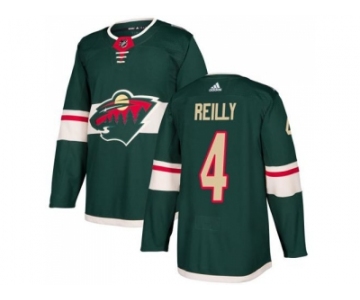 Youth Adidas Minnesota Wild #4 Mike Reilly Green Home Authentic Stitched NHL Jersey