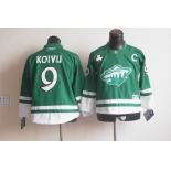 youth nhl jerseys minnesota wild #9 koivu green