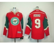 youth nhl jerseys minnesota wild #9 koivu red