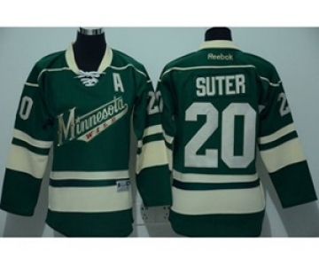 youth nhl jerseys minnesota wilds #20 suter green][patch A][suter]