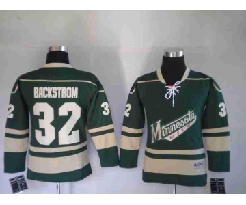 youth nhl minnesota wild #32 Backstrom green