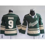 youth nhl minnesota wild #9 koivu green