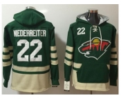 Men Minnesota Wild #22 Nino Niederreiter Green Name & Number Pullover NHL Hoodie