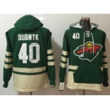 Men Minnesota Wild #40 Devan Dubnyk Green Name & Number Pullover NHL Hoodie