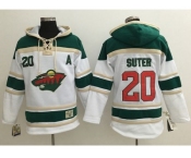 Minnesota Wild #20 Ryan Suter White Sawyer Hooded Sweatshirt Stitched NHL Jersey