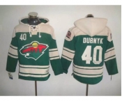 nhl jerseys minnesota wild #40 dubnyk green[pullover hooded sweatshirt]