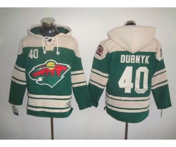 nhl jerseys minnesota wild #40 dubnyk green[pullover hooded sweatshirt]