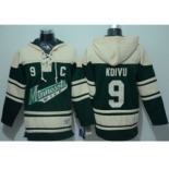 nhl jerseys minnesota wild #9 koivu cream-green[pullover hooded sweatshirt][patch C]