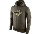 nhl jerseys minnesota wild nike green salute to service[pullover hooded sweatshirt]