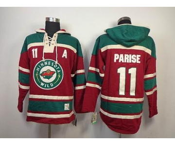 nhl jerseys minnesota wilds #11 parise red [pullover hooded sweatshirt](A)