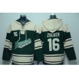 nhl jerseys minnesota wilds #16 zucker cream-green[pullover hooded sweatshirt]