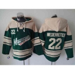 nhl jerseys minnesota wilds #22 niederreiter cream-green[pullover hooded sweatshirt]