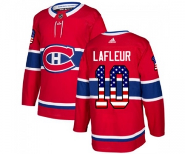 Adidas Montreal Canadiens #10 Guy Lafleur Authentic Red USA Flag Fashion NHL Jersey