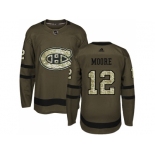 Adidas Montreal Canadiens #12 Dickie Moore Green Salute to Service Stitched NHL Jersey