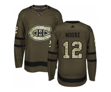 Adidas Montreal Canadiens #12 Dickie Moore Green Salute to Service Stitched NHL Jersey