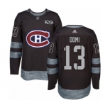 Adidas Montreal Canadiens #13 Max Domi Authentic Black 1917-2017 100th Anniversary NHL Jersey