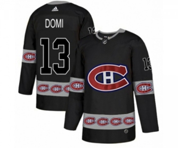 Adidas Montreal Canadiens #13 Max Domi Authentic Black Team Logo Fashion NHL Jersey