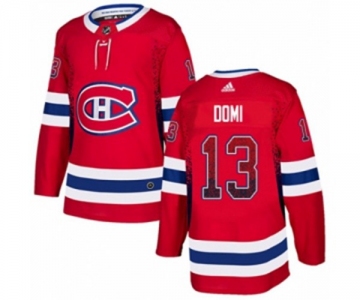 Adidas Montreal Canadiens #13 Max Domi Authentic Red Drift Fashion NHL Jersey