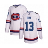 Adidas Montreal Canadiens #13 Max Domi Authentic White 2017 100 Classic NHL Jersey