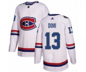 Adidas Montreal Canadiens #13 Max Domi Authentic White 2017 100 Classic NHL Jersey