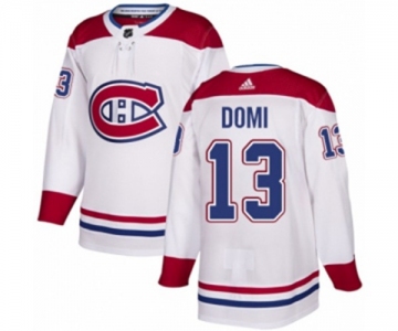 Adidas Montreal Canadiens #13 Max Domi Authentic White Away NHL Jersey