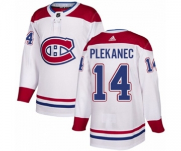 Adidas Montreal Canadiens #14 Tomas Plekanec Authentic White Away NHL Jersey