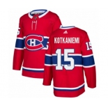 Adidas Montreal Canadiens #15 Jesperi Kotkaniemi Authentic Red Home NHL Jersey