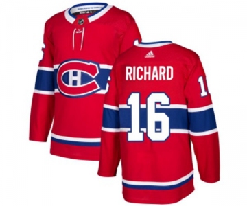 Adidas Montreal Canadiens #16 Henri Richard Premier Red Home NHL Jersey