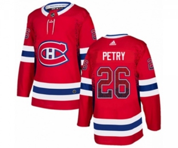 Adidas Montreal Canadiens #26 Jeff Petry Authentic Red Drift Fashion NHL Jersey