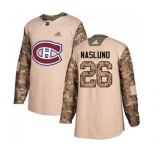 Adidas Montreal Canadiens #26 Mats Naslund Authentic Camo Veterans Day Practice NHL Jersey