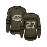 Adidas Montreal Canadiens #27 Alex Galchenyuk Green Salute to Service Stitched NHL Jersey