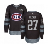 Adidas Montreal Canadiens #27 Karl Alzner Authentic Black 1917-2017 100th Anniversary NHL Jersey