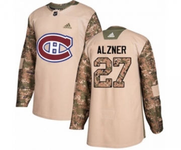 Adidas Montreal Canadiens #27 Karl Alzner Authentic Camo Veterans Day Practice NHL Jersey