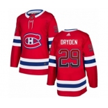 Adidas Montreal Canadiens #29 Ken Dryden Authentic Red Drift Fashion NHL Jersey