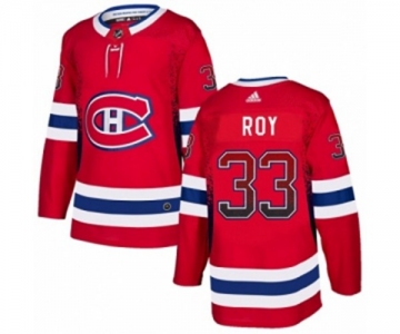 Adidas Montreal Canadiens #33 Patrick Roy Authentic Red Drift Fashion NHL Jersey