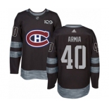 Adidas Montreal Canadiens #40 Joel Armia Authentic Black 1917-2017 100th Anniversary NHL Jersey