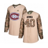 Adidas Montreal Canadiens #40 Joel Armia Authentic Camo Veterans Day Practice NHL Jersey