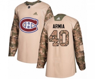 Adidas Montreal Canadiens #40 Joel Armia Authentic Camo Veterans Day Practice NHL Jersey