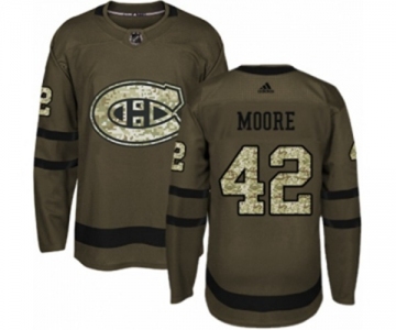 Adidas Montreal Canadiens #42 Dominic Moore Authentic Green Salute to Service NHL Jersey