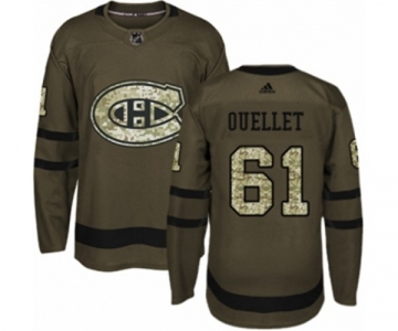 Adidas Montreal Canadiens #61 Xavier Ouellet Authentic Green Salute to Service NHL Jersey