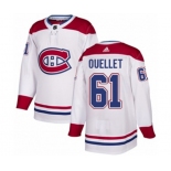 Adidas Montreal Canadiens #61 Xavier Ouellet Authentic White Away NHL Jersey