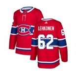 Adidas Montreal Canadiens #62 Artturi Lehkonen Premier Red Home NHL Jersey