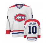 CCM Montreal Canadiens #10 Guy Lafleur Premier White CH Throwback NHL Jersey