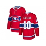 Men Adidas Montreal Canadiens #10 Guy Lafleur Red Home Authentic Stitched NHL Jersey