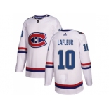 Men Adidas Montreal Canadiens #10 Guy Lafleur White Authentic 2017 100 Classic Stitched NHL Jersey