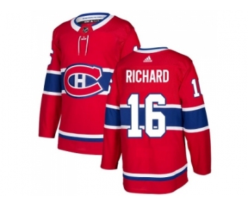 Men Adidas Montreal Canadiens #16 Henri Richard Red Home Authentic Stitched NHL Jersey