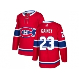 Men Adidas Montreal Canadiens #23 Bob Gainey Red Home Authentic Stitched NHL Jersey